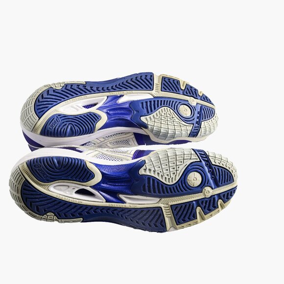 ASICS GEL BLADE 4 Indoor Sports Athletic Court Shoe Purple & White Size 9.5 - Picture 6 of 9